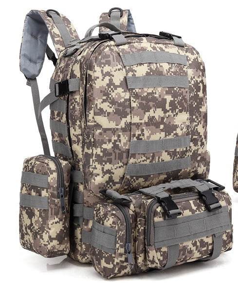 Men's Travel Backpack Oxford Cloth Outdoors Backpack Army Camouflage Tactics Double Shoulder Bag Mountaineering Large Combination Backpack - Commerce Monkeys