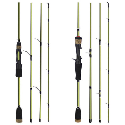 4 section fishing rod road sub rod short section carbon portable plug fishing rod - Commerce Monkeys