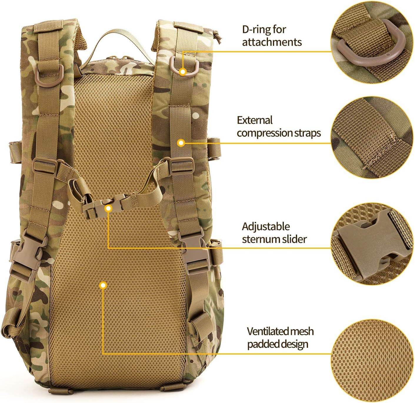 Tactical Backpack Men Military Assault Pack Outdoor Hiking Rucksack - Commerce Monkeys