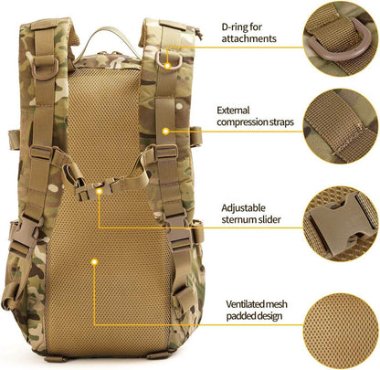 Tactical Backpack Men Military Assault Pack Outdoor Hiking Rucksack - Commerce Monkeys