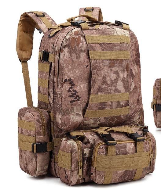 Men's Travel Backpack Oxford Cloth Outdoors Backpack Army Camouflage Tactics Double Shoulder Bag Mountaineering Large Combination Backpack - Commerce Monkeys