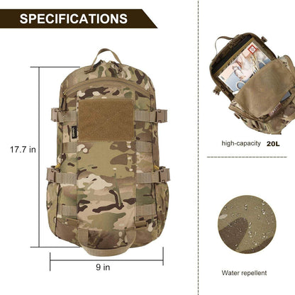 Tactical Backpack Men Military Assault Pack Outdoor Hiking Rucksack - Commerce Monkeys